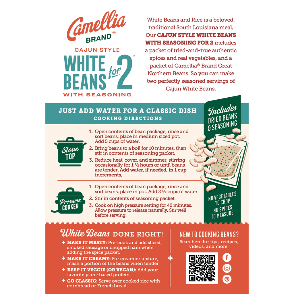 Cajun Style White Beans With Seasoning for 2